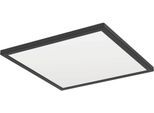EGLO Deckenleuchte "Rovito-R Deckenlampe, Deckenbeleuchtung, Badlampe, Kunststoff, IP44", schwarz, 1, H: 3cm, 1 Stk., Leuchten, Wand-/Deckenleuchte - L39 x B39 x H3 cm - schwarz - 17,6W inkl., Deckenleuchte