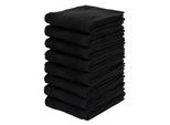 Gaestehandtuecher OTTO HOME "Vanessa, 8 Gästehandtücher, 30x50cm, in Standard- und Premium-Qualität", schwarz, B:50cm L:30cm, Walkfrottee, Obermaterial: 100% Baumwolle, Handtücher, Gaestehandtuecher, Handtücher mit Bordüre, 100% Baumwolle, einfarbig, weich