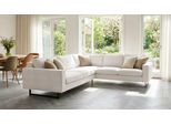 Ecksofa HOME AFFAIRE "Pinto, XXL, 250/290 cm, langer Schenkel, Ottomane", beige (natural), B:290cm H:85cm T:250cm, 90% Polyester, 10% Nylon, Sofas, Ecksofa, Cord, Chenille, Lederoptik, mit Keder, Metallfüße, Wellenunterfederung