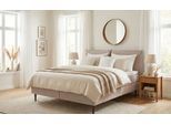 Bett "ERIK Boxbett mit Bonnell-/Taschen-Federkernmatratze, Breite 160/180cm", beige, B:200cm H:113cm L:209cm, 100% Polyester, LEGER HOME BY LENA GERCKE, Betten, Bett, wahlweise Härtegrad der Matratze H2/H3/H4, Polsterbett mit/ohne Topper