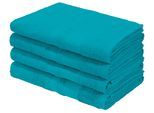 Duschtücher OTTO HOME "Vanessa, 4 Duschtücher, 70x140cm, in Standard- und Premium-Qualität", blau (petrol), B:70cm L:140cm, Walkfrottee, Obermaterial: 100% Baumwolle, Handtücher, Duschtücher, Handtücher mit Bordüre, 100% Baumwolle, einfarbig, weich, Topseller