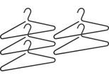 Kleiderbügel WENKO "Modell Lux", schwarz, B:42cm H:19cm T:0,8cm, Aluminium, Kleiderbügel, Kleiderbügel, Garderobenbügel aus Aluminium, minimalistisches Design