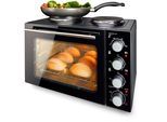 EMERIO Kleinküche "MO-125236.4", schwarz, B:51cm H:35,5cm T:41cm, Minibacköfen, Kleinküche