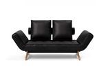 3-Sitzer INNOVATION LIVING ™ "Ghia Schlafsofa, Couch mit Wohlfühl-Faktor", schwarz, B:178cm H:83cm T:93cm, Sofas, 3-Sitzer, eine große Liegefläche mit geringer Stellfläche, beidseitig abklappbar