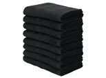Handtücher OTTO HOME "Vanessa, 8 Handtücher, 50x100cm, in Standard- und Premium-Qualität", schwarz, B:50cm L:100cm, Walkfrottee, Obermaterial: 100% Baumwolle, Handtücher, Handtücher, Handtücher mit Bordüre, 100% Baumwolle, einfarbig, weich, Topseller