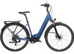 E-Bike KROSS "E-Trekkingrad Trans Hybrid LS 3.0 28 Zoll blau - Shimano Mittelmotor" Gr. 56, blau (blau, schwarz), Elektrofahrräder, 56cm, 28 Zoll (71,12cm), E-Bike, SHIMANO 36 V/250 W, Mittelmotor DU-E500