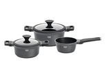 Kochtopfset Black Line Schwarz, 3-teilig