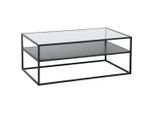 Boxxx Couchtisch, Schwarz, Metall, Holzwerkstoff, rechteckig, eckig, Flachrohr, 60x43x110 cm, Bsci, einfacher Aufbau, Wohnzimmer, Wohnzimmertische, Couchtische, Couchtische Metall