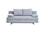 Carryhome Schlafsofa, Hellblau, Kunststoff, 2-Sitzer, Füllung: Schaumstoff, 196x74x90 cm, Stoffauswahl, Liegefunktion, Rücken echt, Wohnzimmer, Sofas & Couches, Schlafsofas, Schlafsofas mit Bettkasten