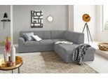 Ecksofa DOMO COLLECTION "Topper zeitlos elegant, kompakte StellmaßeL-Form", grau (hellgrau), B:237cm H:78cm T:200cm, Sofas, Ecksofa, mit Ottomane, wahlweise mit Schlaffunktion