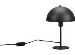 TRIO LEUCHTEN Schreibtischlampe "NOLA, Tischlampe Pilzform Höhe 31cm Ø 20cm, exkl 1x E14 Leuchtmittel", schwarz (schwarz matt gold), 1, Ø 20cm H: 30,5cm, 1 Stk., Leuchten, Schreibtisch Leuchte Schirm innen gold, Schnurschalter mit 180cm Kabel, Schreibtischlampe