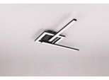 REALITY LEUCHTEN LED Deckenleuchte "VIALE, als Deckenlampe oder Wandlampe mögl, LED Stäbe schwenkbar", schwarz (schwarz matt), 1, H: 5cm, 1 Stk., Leuchten, warmweiß 3000K 1860 Lumen 54x16 cm beweglich Flurlampe Wohnzimmerlampe, LED Deckenleuchte