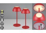LED Außen-Tischleuchte REALITY LEUCHTEN "RICARDO Tischleuchte 2er-Set", rot, H:30cm Ø:13,5cm, Leuchten, LED Außen-Tischleuchte, 2er Set Outdoor Akku Tischlampe Pilzdesign USB-C 4-fach Touch Dimmer