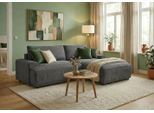 Ecksofa TRENDMANUFAKTUR "Fordon, Schlafsofa mit Bettkasten, Couch in L-Form, Breite 250 cm", grau (dunkelgrau), B:250cm H:82cm T:167cm, 92% Polyester, 8% Polyamide, Sofas, Ecksofa, in Cordstoff HYPER, dunkelgrau, Recamiere rechts