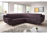 Ecksofa TRENDMANUFAKTUR "Rondo II, zeitlos & elegant, bequeme Armlehnen, L-Form", braun (rosybraun), B:267cm H:85cm T:247cm, Struktur (100% Polyester), Sofas, Ecksofa, wahlweise mit Federkern, wahlweise mit Bettfunktion, B/T 267/247cm