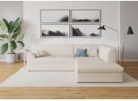 Ecksofa DOMO COLLECTION "Topper zeitlos elegant, kompakte StellmaßeL-Form", beige (creme), B:237cm H:78cm T:200cm, Sofas, Ecksofa, mit Ottomane, wahlweise mit Schlaffunktion