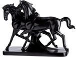 Skulptur GILDE "Figur Pferd Luna & Casanova", schwarz, B:33,5cm H:27cm T:12,5cm, Kunstharz, Dekofiguren, Skulptur