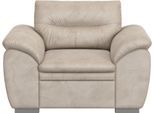 Sessel COTTA "Leandra", beige, B:125cm H:88cm T:90cm, Luxus-Microfaser (100% Polyester);NaturLEDER: Bitte beachten Sie, dass Lederbezüge mehr Nähte aufweisen als Stoffbezüge.;Kunstleder Softlux;NaturLEDER (echtes Rindsleder) in Sitz und Rücken. Korpus in passendem Kunstleder Softlux bezogen, Sessel, Sessel, Polstergarnitur, auch als Set erhältlich