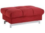 Hocker COTTA "Chef", rot, B:100cm H:46cm T:64cm, Leder Advantage (ein abgedecktes Spalt-Rindsleder)Bitte beachten Sie, dass Lederbezüge mehr Nähte aufweisen als Stoffbezüge;Softlux-Kunstleder;NaturLeder (echtes Rindsleder);Luxus-Microfaser (100% Polyester), Hocker, Hocker, mit edlen Metallfüßen