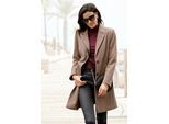 Kurzmantel LASCANA, Damen, Gr. 36, braun (camelfarben), Web, Obermaterial: 100% Polyester. Futter: 100% Polyester, unifarben, figurumspielend kniefrei, Mäntel Kurzmantel, im klassischen Design, Damenmantel, Blazermantel, casual-chic