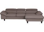 Ecksofa HOME AFFAIRE "Pilot L-Form", elephant, B:268cm H:73cm T:108cm, 100% Polyester, Feinstruktur 75000 Scheuertouren, Struktur 35000 Scheuertouren, Microfaser 40000, Sofas, Ecksofa, mit Kopfteilverstellung, wahlweise mit Bettfunktion & Bettkasten