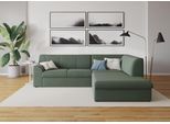 Ecksofa DOMO COLLECTION "Topper zeitlos elegant, kompakte StellmaßeL-Form", grün (apfelgrün), B:237cm H:78cm T:200cm, Sofas, Ecksofa, mit Ottomane, wahlweise mit Schlaffunktion