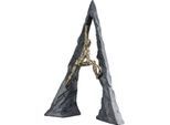 Skulptur CASABLANCA BY GILDE "Skulptur Climber", bronzefarben, B:26cm H:36,5cm T:10cm, Polyresin (Kunststein), Dekofiguren, Skulptur