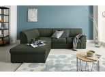 Ecksofa DOMO COLLECTION "Topper zeitlos elegant, kompakte StellmaßeL-Form", grün, B:237cm H:78cm T:200cm, Sofas, Ecksofa, mit Ottomane, wahlweise mit Schlaffunktion
