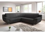 Ecksofa TRENDMANUFAKTUR "Rondo II, zeitlos & elegant, bequeme Armlehnen, L-Form", grau (dunkelgrau), B:267cm H:85cm T:247cm, Struktur (100% Polyester), Sofas, Ecksofa, wahlweise mit Federkern, wahlweise mit Bettfunktion, B/T 247/267cm