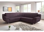 Ecksofa TRENDMANUFAKTUR "Rondo II, zeitlos & elegant, bequeme Armlehnen, L-Form", braun (rosybraun), B:267cm H:85cm T:247cm, Struktur (100% Polyester), Sofas, Ecksofa, wahlweise mit Federkern, wahlweise mit Bettfunktion, B/T 247/267 cm