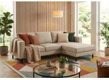 Ecksofa TRENDMANUFAKTUR "Watkins Couch wahlweise mit Schlaffunktion und Bettkasten,auch in Cord", grau (sandgrau), B:232cm H:81cm T:161cm, 100% Polyester, Sofas, Ecksofa, Recamiere beidseitig montierbar, Sofa in L-Form, Breite 232 cm