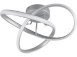 REALITY LEUCHTEN LED Deckenleuchte "MEO, kleine Dekolampe als LED Deckenlampe oder Wandlampe", grau (dunkeltitanfarben), 1, Ø 40cm H: 15cm, 1 Stk., Leuchten, Ø 40cm, Höhe 15cm Design Lampe mit geschwungenem LED Knoten 1800 Lumen, LED Deckenleuchte