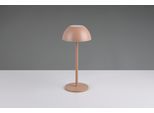 LED Außen-Tischleuchte REALITY LEUCHTEN "RICARDO Tischleuchte (Stück)", braun (coffee), H:30cm Ø:13,5cm, Leuchten, Outdoor Akku Tischlampe Pilzdesign, USB-C, 4-fach Touch Dimmer, IP54