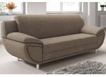 3-Sitzer TRENDMANUFAKTUR "Rondo II zeitlos und bequem", braun (tan), B:207cm H:85cm T:94cm, Struktur ( 100% Polyester), Sofas, wahlweise mit komfortablem Federkern, mit extra breiten Armlehnen