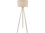 OTTO HOME Stehlampe "Torell - Dreibein Stehleuchte", beige (beige, cord), 1, Ø 45cm H: 152cm, 1 Stk., Leuchten, Textil, Dreibein Holz, exkl. LM E27, Leinen oder Cord, Textilschirm, Stehlampe