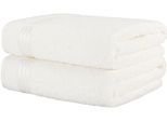 Saunatuch HAMMETEX "Hammetex 2er Set extra große Saunatücher", beige (creme), B:80cm L:200cm, Frottier, Baumwolle, Handtücher, 100% Baumwolle – Weich & Saugfähig – Luxuriöse Große Spa-Badetücher