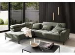 Ecksofa HOME AFFAIRE "Claya, L-Form, incl. Kopfteilverstellung, Breite 276 cm", grün (oliv), B:276cm H:71cm T:219cm, 95% Polyester, 5% Nylon, Sofas, Ecksofa, wahlweise elektrischer Sitzvorzug