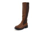 Stiefel FINDLAY "CAMERON", Damen, Gr. 36, braun, Lederimitat, Synthetik, Schuhe Stiefel, mit stylischem Plateauabsatz