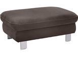 Hocker COTTA "Driver", espresso, B:101cm H:46cm T:65cm, Struktur (100% Polyester);Chenille (90% Polyester, 10% Polyamid), Hocker, Hocker, mit edlen Metallfüßen