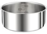 Kasserolle TEFAL "Ingenio Preference", edelstahlfarben, H:10cm Ø:20cm, Töpfe, Kasserolle, stapelbar, unbeschichtet, 18/10-Edelstahl, hochglanzpoliert