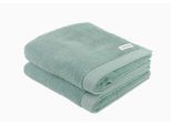 Handtuch TOM TAILOR HOME "COLOR BATH", grün (fresh sage), B:50cm L:100cm, Frottier, Frottier, Handtücher, Handtuch, 100% Baumwolle, 50x100 cm, uni, große Farbauswahl