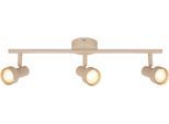 BRILONER LEUCHTEN LED Deckenspots "TAPP", beige, 3, 1 Stk., Leuchten, 47,5x12,5 cm, Wohnzimmer, Schlafzimmer, Flur, Büro, LED Deckenspots