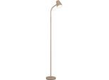 REALITY LEUCHTEN LED Stehlampe "PONGO, LED Stehleuchte mit ON/OFF Kippschalter am Lampenschirm, 3000K", natur, 1, H: 145cm, 1 Stk., Leuchten, verstellbarer Leuchtenkopf, Höhe 145 cm, Stehlampe Leselicht 500 Lumen, LED Stehlampe