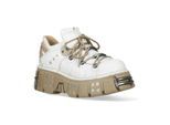 New Rock M-120N-C80 Weiße Gothic Plateau Stiefeletten