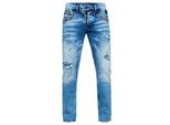 Jeans Hose "YOKOTE" Straight Fit Stone-Washed