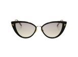 Tom Ford Anjelica-02 Smoke Mirror Lens Glanzend zwarte zonnebril