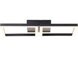 BRILLIANT LED Deckenleuchte "Nuvela", schwarz, H: 4cm, Leuchten, LED-Profilleuchte, 20 x 41 x 5 cm, 2300 lm, 3000 K, Metall, schwarz, LED Deckenleuchte