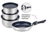 Topf-Set GSW "EASY CLICK", silber (silberfarben), 1,9 l, Töpfe, Topf-Set, ideal für den Camper geeignet. Induktion