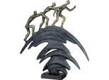 Skulptur CASABLANCA BY GILDE "Skulptur Step by Step", bronzefarben, B:36cm H:37cm T:7,5cm, Kunstharz, Dekofiguren, Skulptur
