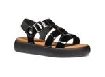 Geox D CAMALEI Synthetische Polyurethan Damen Schwarze Sandalen